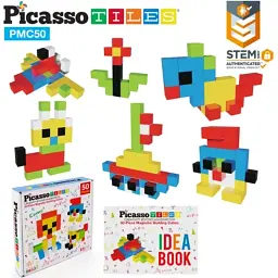 Конструктор Picasso магнітний Tiles Building Cubes 50 деталей (817338023645) - мініатюра 7