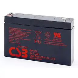 Акумуляторна батарея для ДБЖ CSB AGM 6 V / 7.2 А*ч (GP672)