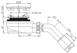Сифон для душового піддону Radaway R510 - мініатюра 2
