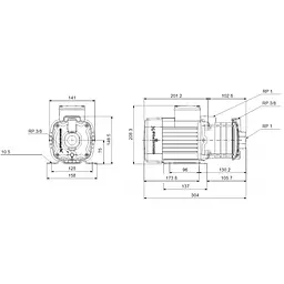 Поверхневий насос Grundfos CM 3-3 A-R-A-E-AQQE C-A-A-N (96807023) - мініатюра 4
