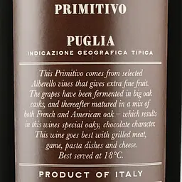 Вино Mare Magnum Primitivo Chocolate Organic, червоне, сухе, 14.5%, 0,75 л - мініатюра 2