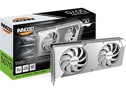 Відеокарта Inno3D GeForce RTX 5070 TWIN X2 OC WHITE (N50702-12D7X-195064W) - мініатюра 2