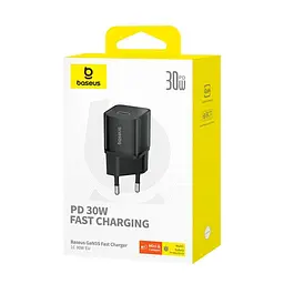 Адаптер мережевий Baseus Gan5s Fast Charger |1Type-C, 30W/3A, PD/QC| - мініатюра 2
