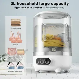 Пральна міні-машинка 3 в 1 Laundry Cup для дому ∙ Компактна портативна пральна машинка Laundry Cup - мініатюра 6