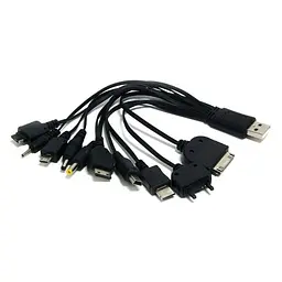 Універсальний 4You USB кабель 4You з перехідниками 10 в 1 - мініатюра 4