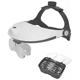 Лупа бінокулярна MG-81001 з Led-підсвіткою. 1.2Х 1.8Х 2.5Х 3.5Х
