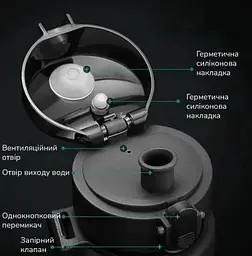 Пляшка для води Casno 650 мл KXN-1157 Блакитна (KXN-1157_Blue) - мініатюра 3