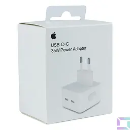 Зарядний адаптер пристрій Foxconn Square Dual Type-C 50 W (PD25W+PD25W)