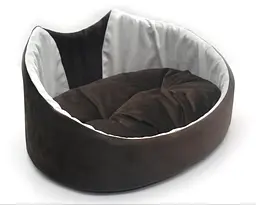 Лежак для собак та котів Zoo-hunt Містик-котик коричневий №1 320х430х180 мм