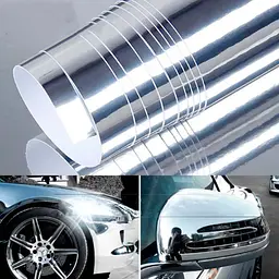 Автомобільна Вінілова Плівка Mirror Silver 1.52 Метра х 1 Метр 160 мікрон (CL-SCM-09P)