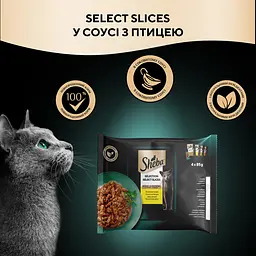 Набір корм для котів Sheba Select Slices з м'ясом птиці в соусі 4 шт. x 85 г - мініатюра 5