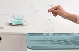 Килимок-сушарка для посуду Brabantia Dish Drying, 43,8 х32,5х0,9 см, м'ятний (117480) - мініатюра 3
