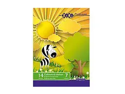 Картон кольоровий ZIBI 14арк. , А4, 7кол. - 230г/м2