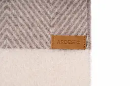 Плед Ardesto Leonardo Bianco 140x200 см 100% вовна бежевий (ART0501LB) - мініатюра 4