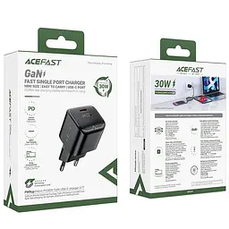 МЗП Acefast A77 mini PD30W GaN (1USB-C) Black - мініатюра 6