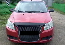 Дефлектор капоту мухобійка Chevrolet Aveo хечбек 08-11 темна