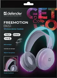Гарнітура Defender FreeMotion B651 Bluetooth White (63651) (7202786) - мініатюра 5