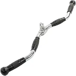 Ручка для верхньої тяги York Fitness 70см W-подібна з гумовими рукоятками, хром - мініатюра 5