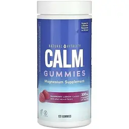 Цитрат магнію Natural Vitality смак малина, лимон 330 мг 120 жувальних цукерок