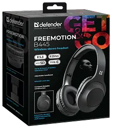 Гарнітура Defender FreeMotion B445 Bluetooth Black (63445) (7024920) - мініатюра 5