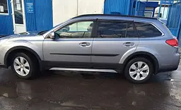 Дефлектори вікон вітровики для Subaru Outback 2009-2015 З молдингом Хром - мініатюра 2