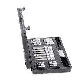 Набір головок торцевих Yato з насадками HEX квадрат 1/2"-1/4" HEX 3-12 мм 18 шт. з кейсом (YT-7752) - мініатюра 3