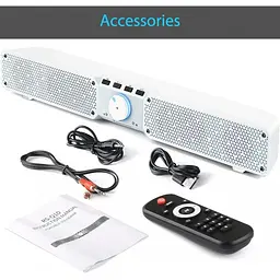 Бездротова акустична колонка 20 ват Tamproad soundbar bluetooth speaker RS-Q10 Біла - мініатюра 4