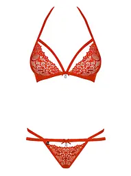 Комплект білизни Obsessive 838-SET-3 S/M червоний - мініатюра 5