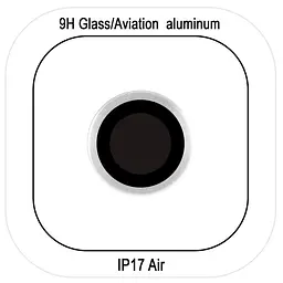 Захисне скло Metal Classic на камеру (у упак.) для Apple iPhone 17 Air (6.5) Срібний / Silver