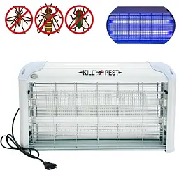 Лампа від мух і комарів "Kill Pest IK-204 2х15W" Біло-блакитна, електрична пастка для комах (NS)