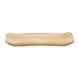 Блюдо Ardesto Golden ice скло 33х13 см золотисте (AR5055) - мініатюра 3