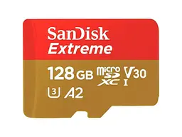 Карта пам'яті SanDisk Extreme microSDXC UHS-I U3 V30 A2 Class 10 128 GB (SDSQXAA-128G-GN6AA) - мініатюра 2