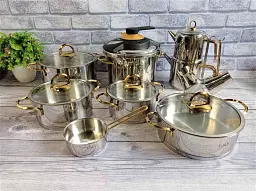 Набір посуду O.M.S. Collection 1087 Gold 18 предметів
