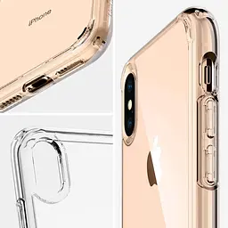 Чохол оригінальний протиударний Spigen Ultra Hybrid 057CS22127 для iPhone X/XS Crystal Clear - мініатюра 7