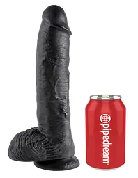 Фалоімітатор King Cock With Balls 10" 27 см чорний - мініатюра 5