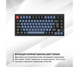 Клавіатура Keychron Q1 QMK Hot-Swappable Gateron Phantom Brown RGB Knob Space Grey (Q1N3_KEYCHRON) - мініатюра 4