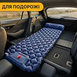 Надувний похідний килимок матрац LEOBRO Air Mat 190 x 60 см Blue (LB-1096) - мініатюра 8