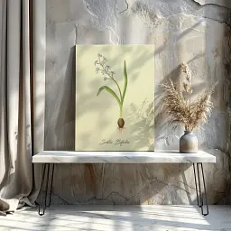 Інтер'єрна картина Ботанічна ілюстрація, Scilla Bifolia, ботаніка, інтер'єрний декор, 60×45 см (id7155) - мініатюра 3