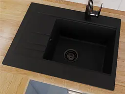 Кухонна мийка Miraggio BODRUM 650 black (0002300) Граніт, Врізна, Чорний - мініатюра 5