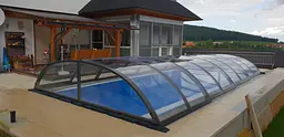 Павільйон Compact з прозорим полікарбонатом розміром 4,30х8,54х0.88м K-4-430Transparent