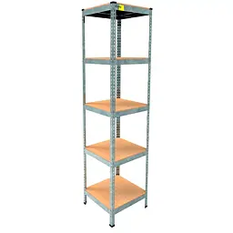 Металевий стелаж Emby Light Series (розмір 1800х450x450мм) 5 полиць ДСП до 100кг Оцинкований