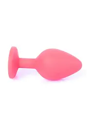 Анальна пробка - Jewellery Silicone Red Plug M Blue - мініатюра 6