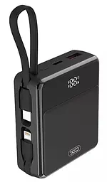 Зовнішня портативна батарея XO PR224 fast charging dual line 10000 mAh із 2 кабелями чорна - мініатюра 2