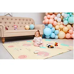 Дитячий двосторонній складний килимок Poppet Дивовижні будинки та Пригоди в небі, 150х180х1 см (PP014-150) - мініатюра 4