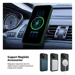 Чехол для Apple iPhone 15, Uniq MagCase, зеленый, противоударный, панель-накладка с MagSafe, ударопрочный TPU+PC, с магнитом MagSafe, поддержка полноценной беспроводной зарядки, ArmorStandart (ARM75320) - мініатюра 4