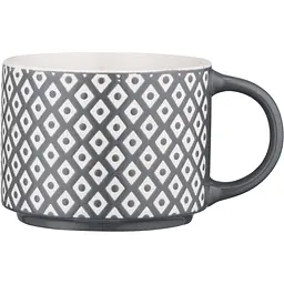 Чашка Ardesto Weaving E 330 мл біло-чорна (AR3473E) - мініатюра 2