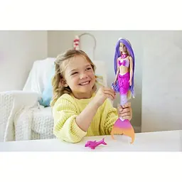 Лялька-русалка Barbie Dreamtopia Кольорова магія (HRP97) - мініатюра 8