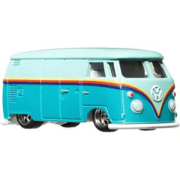 Колекційна модель машинки Hot Wheels Преміальні автівки Volkswagen T1 Panel Bus бірюзова (GJT68/HKF18) - мініатюра 3