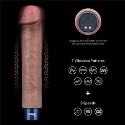 Вібратор Lovetoy Real Softee 9" Platinum Silicone 22.8 см коричневий - мініатюра 12