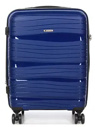 Валіза маленька S поліпропілен Worldline Airtex 283 56×33×22см 52л Темно-синій - мініатюра 2